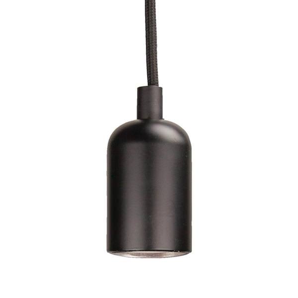 1 Light 10' Medium Screw Base Black Socket Pendant Cord