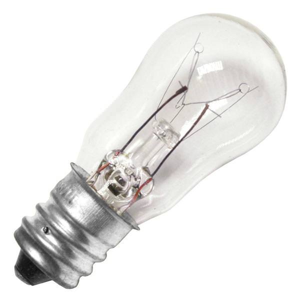 10 watt 120 volt S6 Candelabra Screw Base Clear