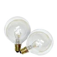 Satco 25 watt 120 volt G16.5 Candelabra Screw Base 2700K Warm White Dimmable (2 pack)