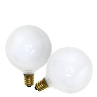 Satco 40 watt 120 volt G16.5 Candelabra Screw Base 2700K Warm White Dimmable (2 pack)