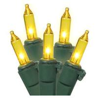 View 35 Light 11.5' Green Wire Yellow Miniature String with 3" Spacing