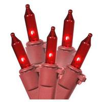 View 100 Light Red Wire Red Miniature String with 2.5" Spacing