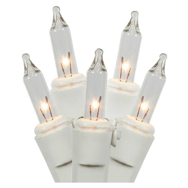 100 Light 22.1' White Wire Clear Light String