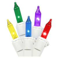 Brite Star 50 Light White Wire Multi-Color Window-Cicle Suction Cup Set Light String