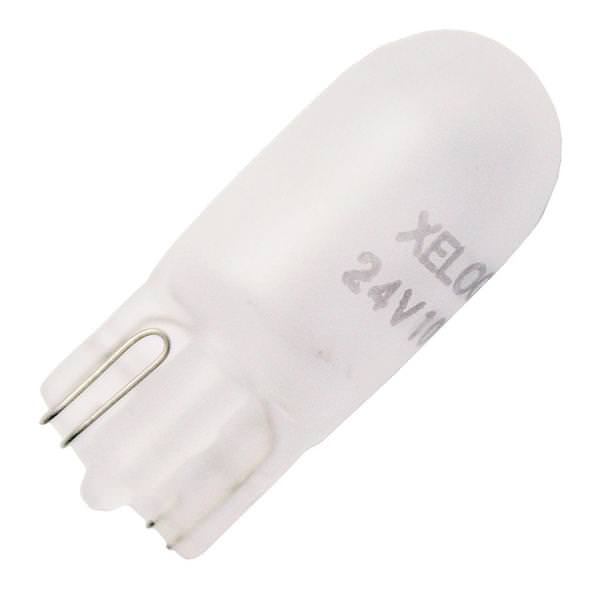 10 watt 24 volt T3.25 Wedge Base 2800K Warm White Frosted Xelogen