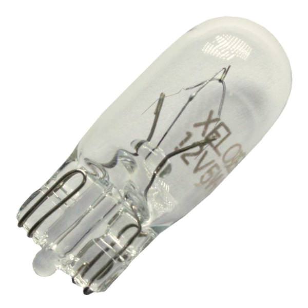 5 watt 12 volt T3.25 Wedge Base 2800K Warm White Clear Xelogen