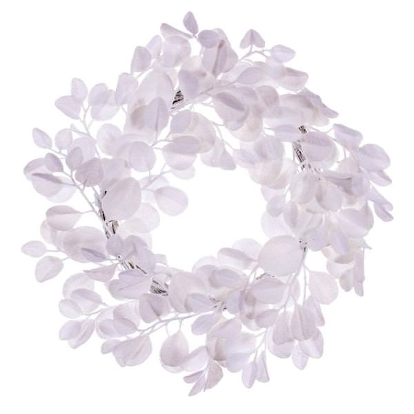 24" Artificial White Dogwood Snowy Wreath