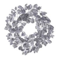 Vickerman 24" Artificial Silver Dogwood Glitter Wreath