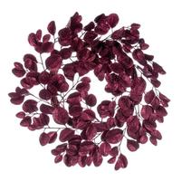Vickerman 24" Artificial Burgundy Dogwood Glitter Wreath