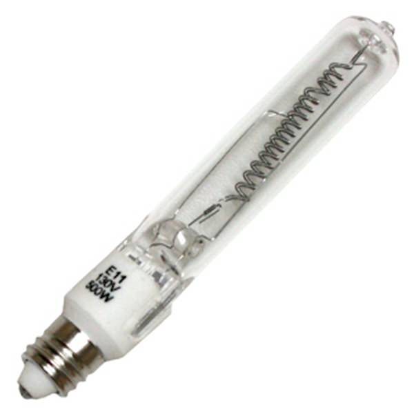 500 watt 130 volt T4 Miniature Candelabra Screw Base 3000K Natural White #EYW