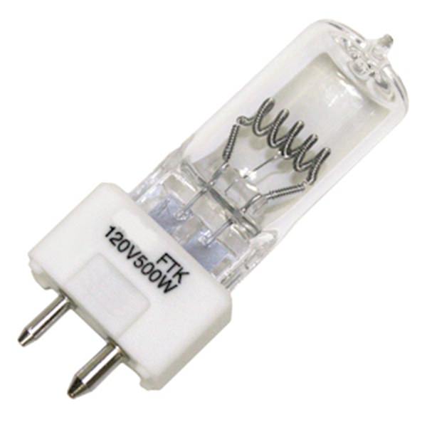 500 watt 120 volt T6 Bi-Pin Base 3100K Natural White #FTK