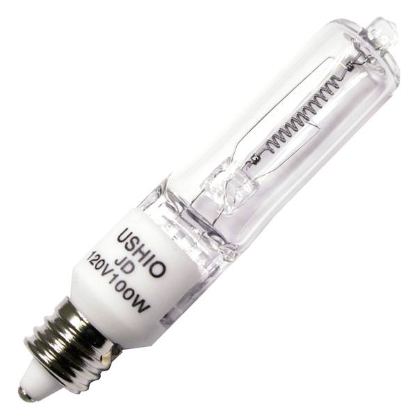 100 watt 120 volt T4 Miniature Candelabra Screw Base 2800K Warm White