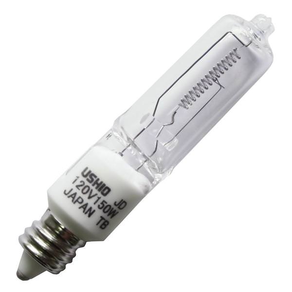 150 watt 120 volt T4 Miniature Candelabra Screw Base 2900K Warm White