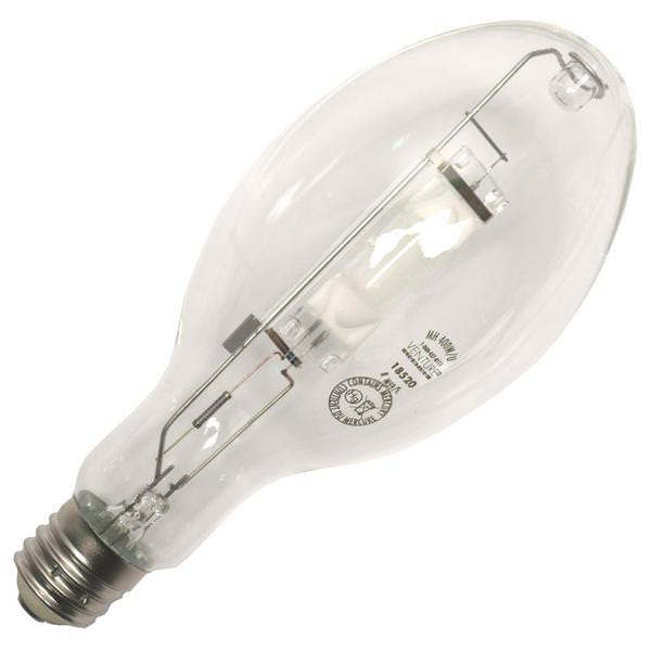 400 watt 135 volt ED37 Mogul Screw Base 4000K Cool White Metal Halide