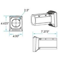 Venture Mounting Arm Bronze for LED Area Lights