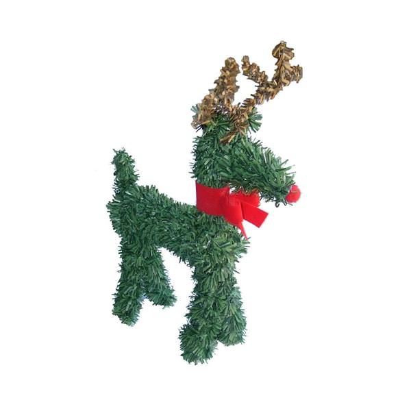 4" Standing Reindeer with Red Bow
