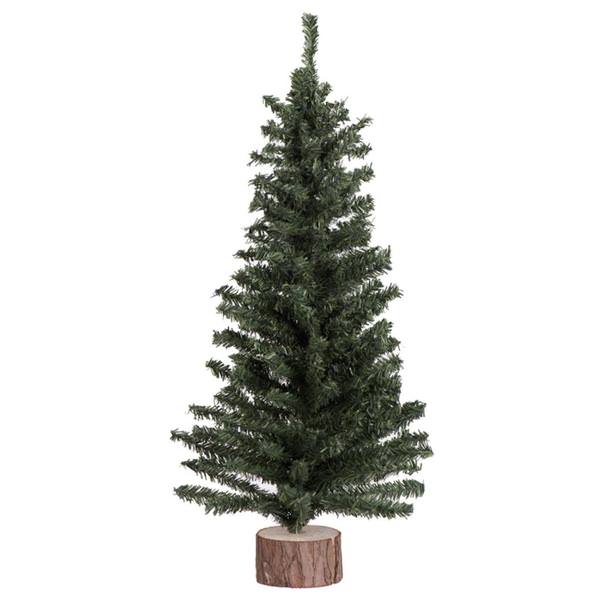 1.5' Artificial Mini Pine Tree with Wood Base