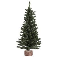 Vickerman 1.5' Artificial Mini Pine Tree with Wood Base