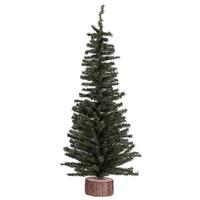 Vickerman 2' Artificial Mini Pine Tree with Wood Base