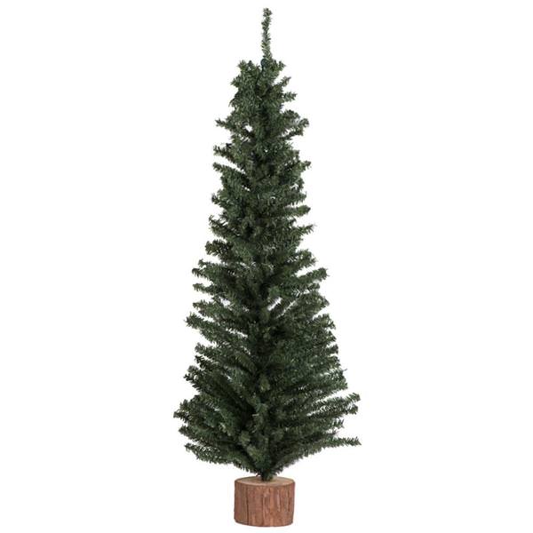 32" Artificial Mini Pine Tree with Wood Base