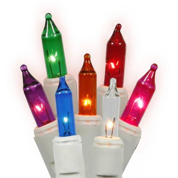 300 Light 9' White Wire Multi-Color Miniature Light Garland
