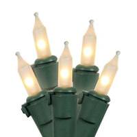 View 50 Light 23' Green Wire White Miniature String with 5.5" Spacing