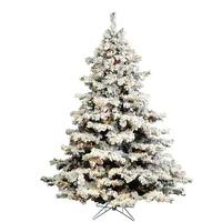 Vickerman 4.5' x 44" Artificial Flocked Alaskan 300 Multi-color Lights