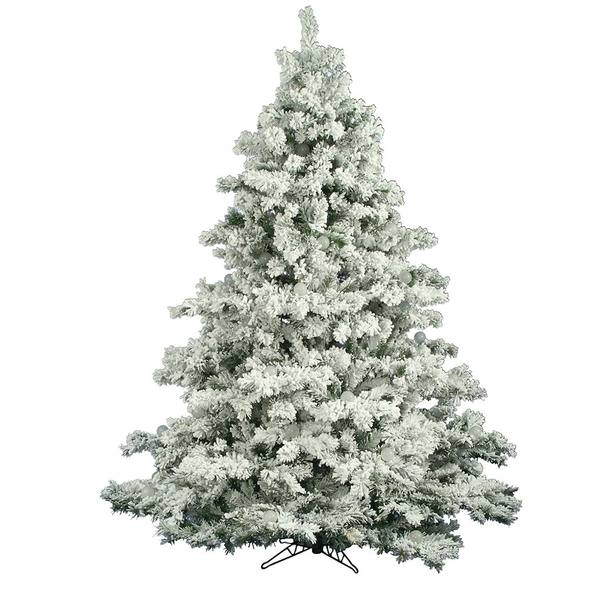 7.5' x 68" Artificial Flocked Alaskan Pine