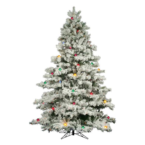 9' x 73" Artificial Flocked Alaskan 900 Multi-color Lights