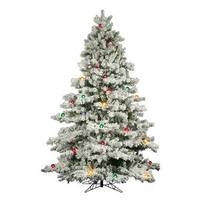 Vickerman 10' x 82" Artificial Flocked Alaskan 1,400 Multi-color Lights