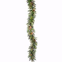 Vickerman 9' x 12" Artificial Cheyenne Pine Garland 50 Clear Lights