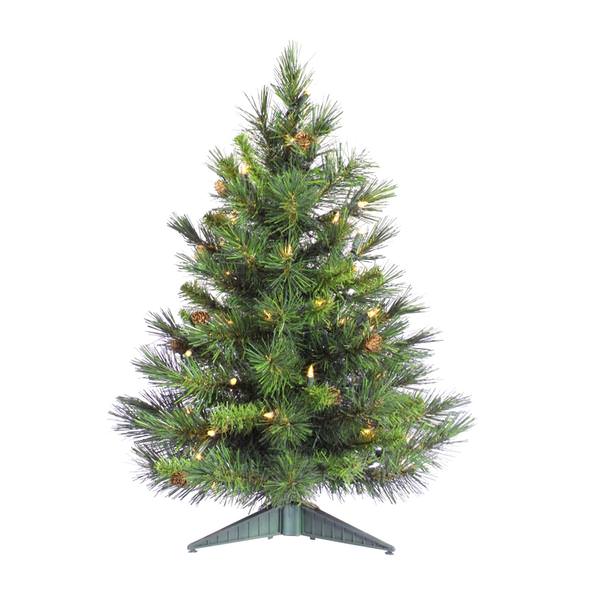 2' Artificial Cheyenne Pine 50 Clear Lights