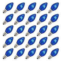 Vickerman 5 watt 130 volt C7 Candelabra Screw Base Transparent Blue (25 pack)