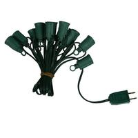 View 100 Light 100' Green Wire Empty C7 String with 12" Spacing