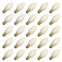 Vickerman 7 watt 130 volt C9 Intermediate Screw Base Ceramic White (25 pack)
