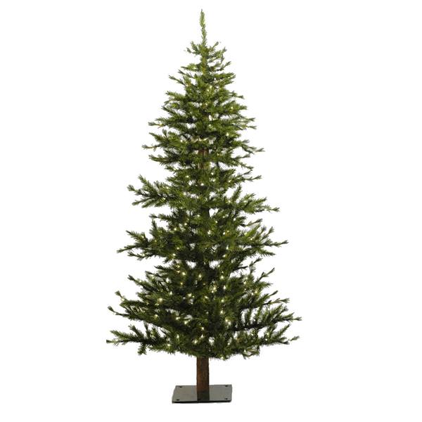 7' x 41" Artificial Minnesota Pine Half 300 Clear Lights
