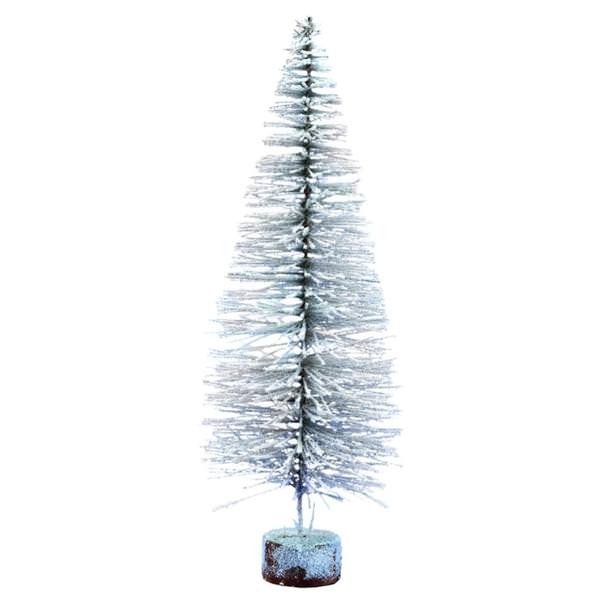18" Flocked Village Tree