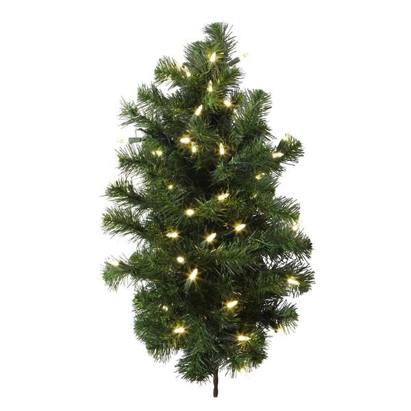 2' Artificial Douglas Fir Wall 50 Clear Lights
