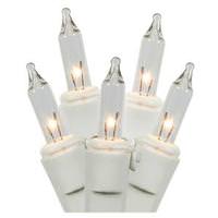 View 100 Light 45' White Wire Clear Miniature String with 5.5" Spacing