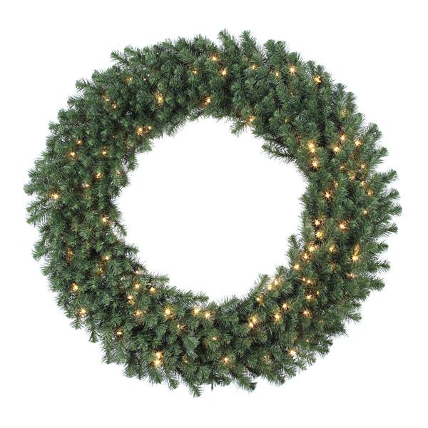 48" Artificial Douglas Fir Wreath 150 Clear Lights