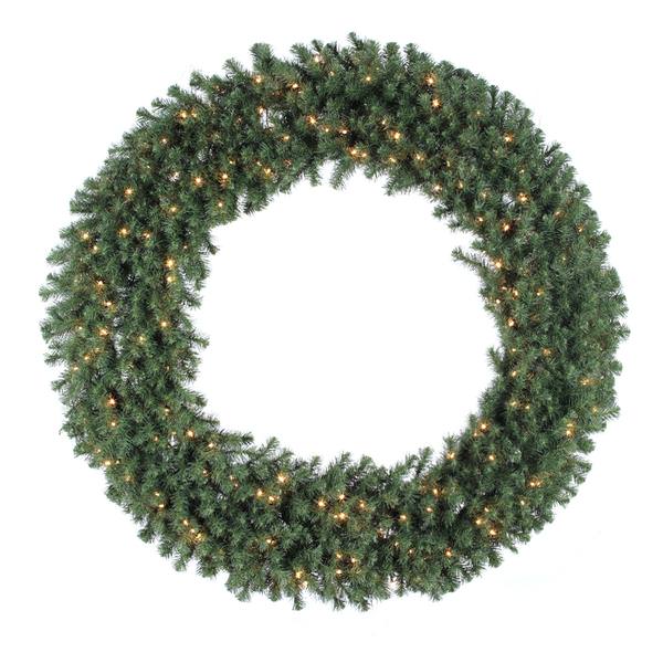 60" Artificial Douglas Fir Wreath 200 Clear Lights