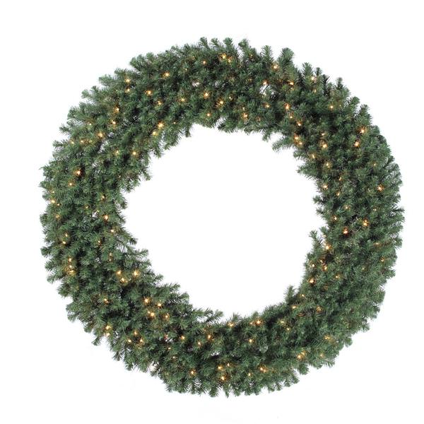 72" Artificial Douglas Fir Wreath 200 Clear Lights