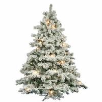 Vickerman 6.5' x 62" Artificial Flocked Alaskan 600 Multi-color Lights