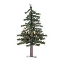 Vickerman 2' x 16.5" Artificial Natural Alpine 35 Clear Lights