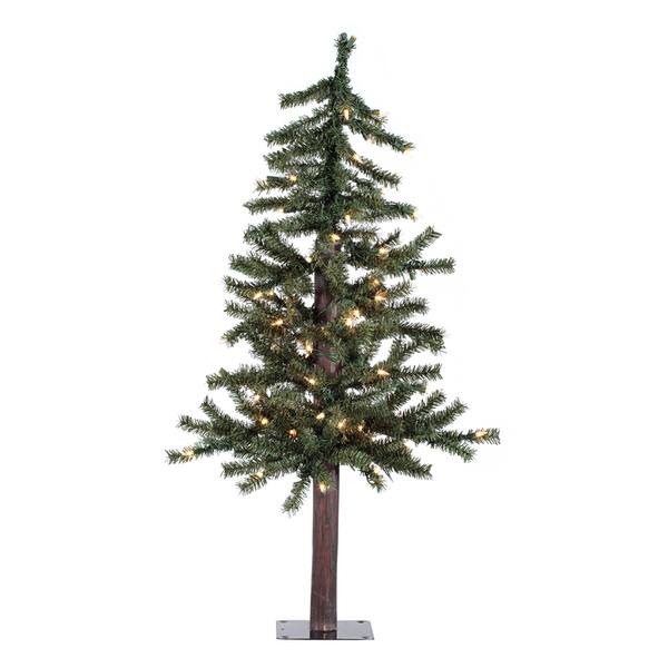 3' x 22.5" Artificial Natural Alpine 50 Clear Lights