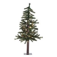 Vickerman 3' x 22.5" Artificial Natural Alpine 50 Clear Lights