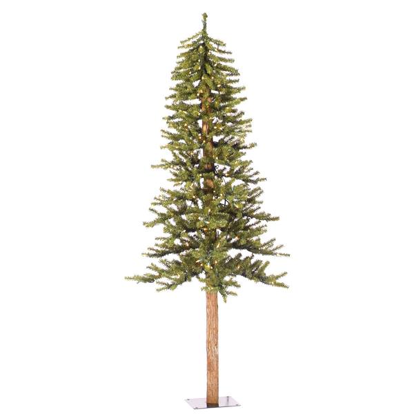 5' x 25" Artificial Natural Alpine 150 Clear Lights