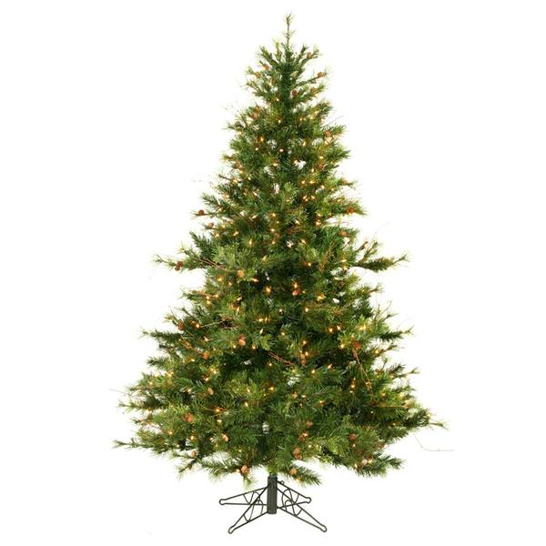 6.5' x 53" Artificial Mixed Country Pine 500 Clear Lights