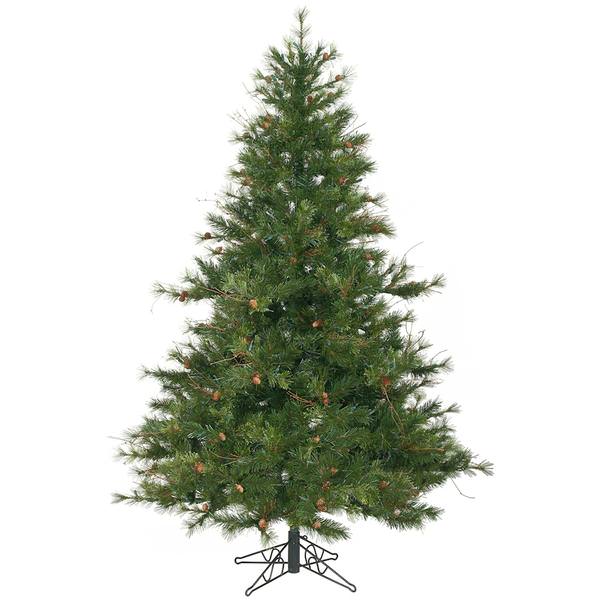 7.5' x 63" Artificial Mixed Country Pine with Pine Cones and Grapevines
