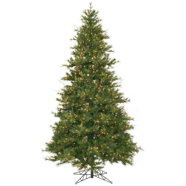 9' x 61" Artificial Slim Mixed Country Pine 950 Clear Lights